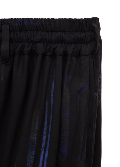 RAYON FLORAL STRIPED CULOTTE PANTS