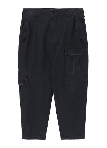 SULFUR DYED BACK SATIN POCKET SLIM PANTS