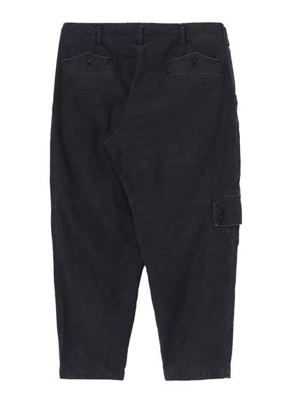 SULFUR DYED BACK SATIN POCKET SLIM PANTS