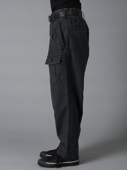SULFUR DYED BACK SATIN POCKET SLIM PANTS