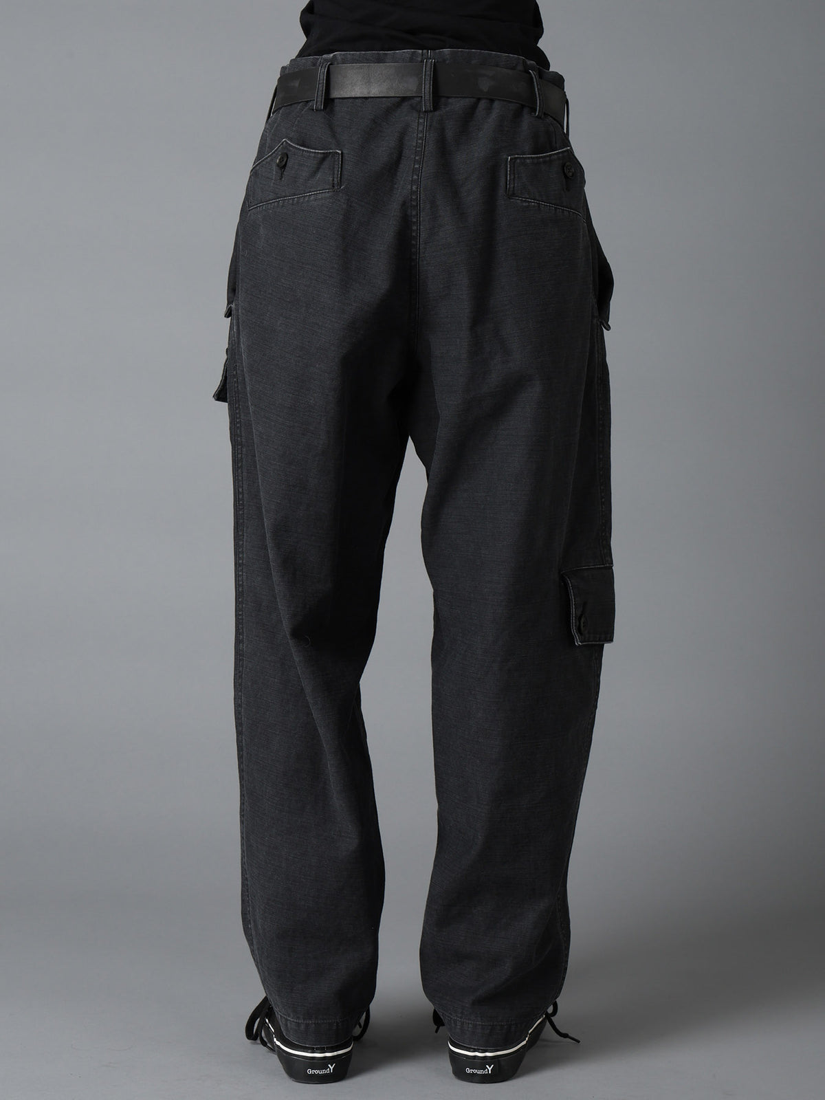 SULFUR DYED BACK SATIN POCKET SLIM PANTS
