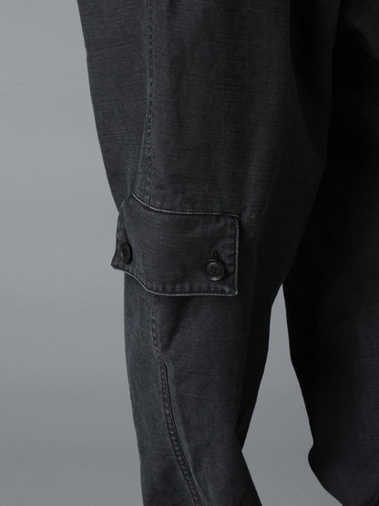 SULFUR DYED BACK SATIN POCKET SLIM PANTS