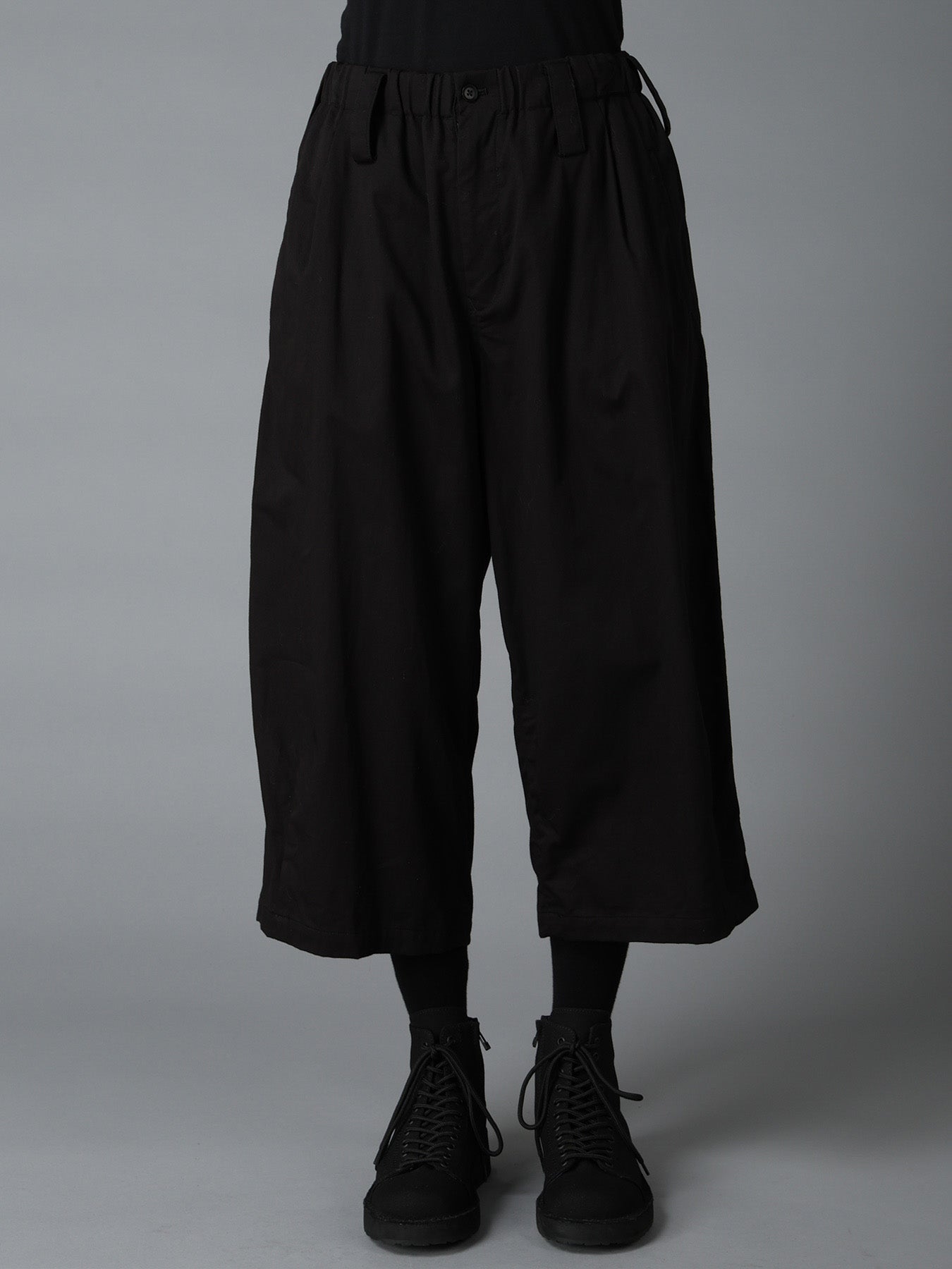 COTTON TWILL WIDE PANTS