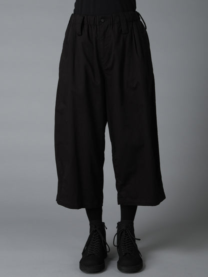 COTTON TWILL WIDE PANTS