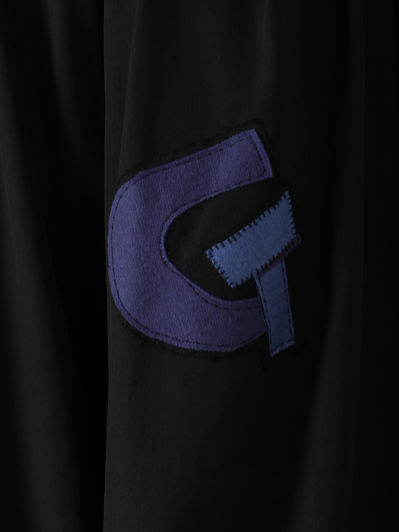 WOOL GABARDINE APPLIQUE BALLOON PANTS