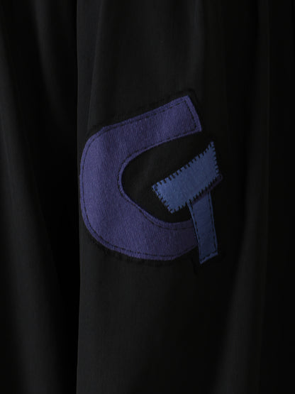 WOOL GABARDINE APPLIQUE BALLOON PANTS