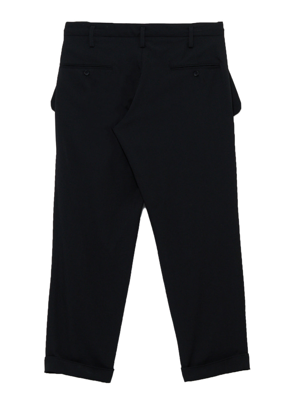 WOOL GABARDINE FLAP PANTS