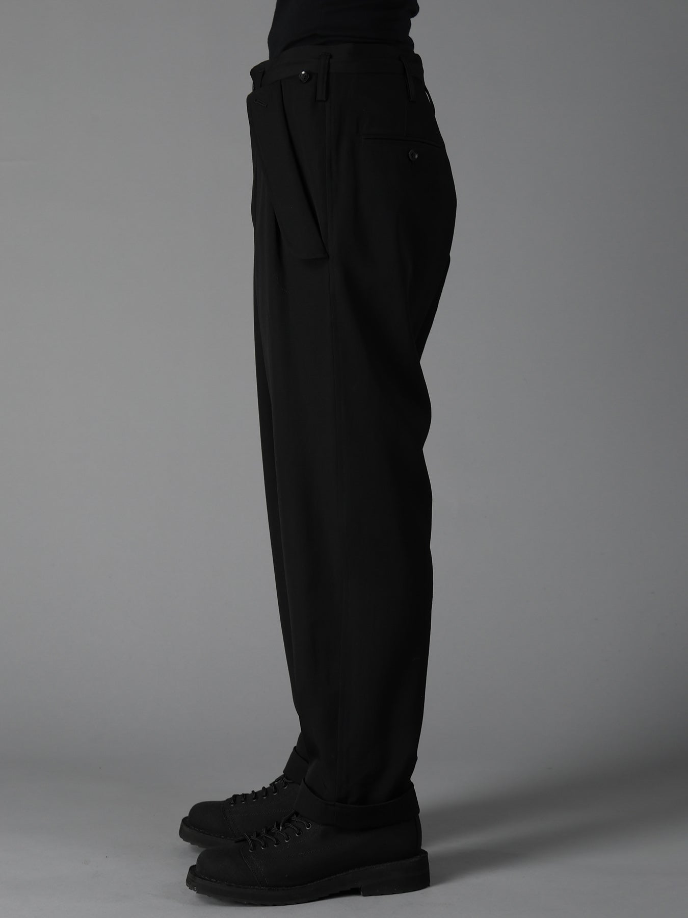 WOOL GABARDINE FLAP PANTS – THE SHOP YOHJI YAMAMOTO