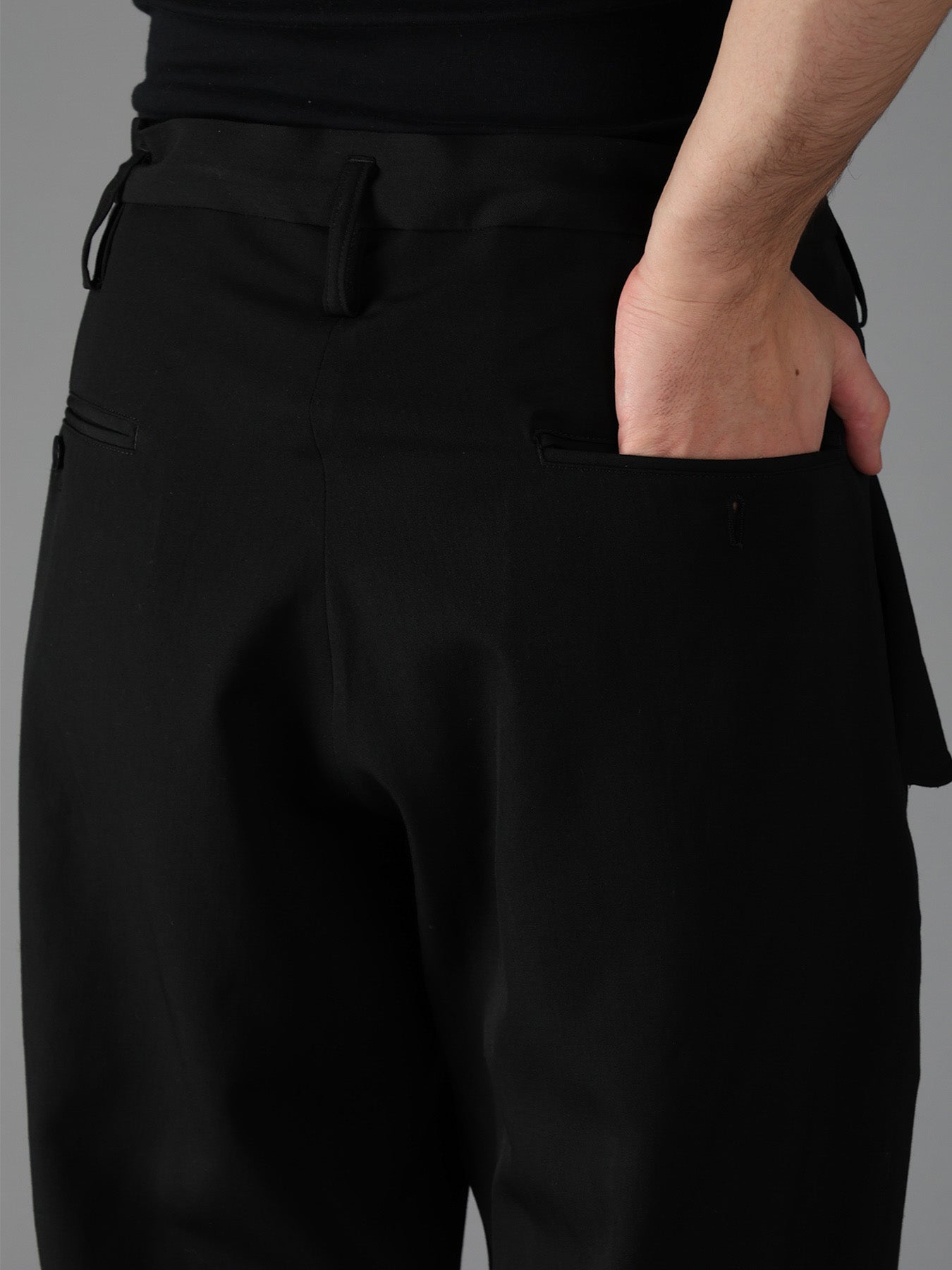WOOL GABARDINE FLAP PANTS – THE SHOP YOHJI YAMAMOTO