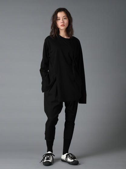 WOOL GABARDINE TAPERED PANTS