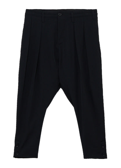 WOOL GABARDINE TAPERED PANTS