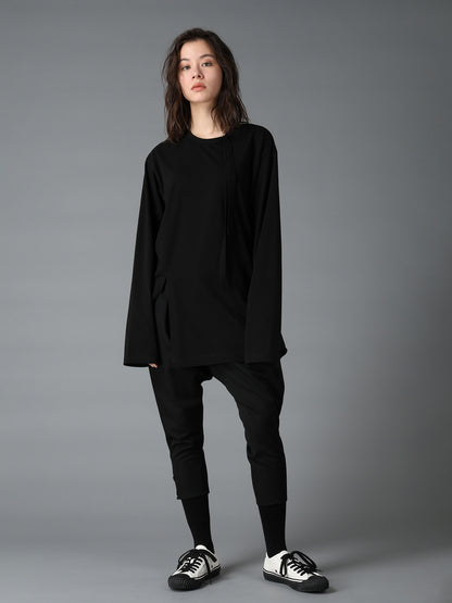 WOOL GABARDINE TAPERED PANTS