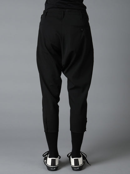 WOOL GABARDINE TAPERED PANTS