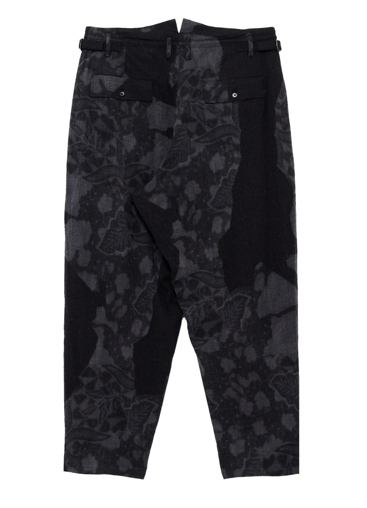 BATIK PATTERN 3-TUCK PANTS WITH FLAPS