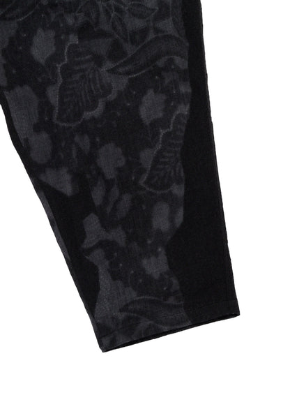 BATIK PATTERN 3-TUCK PANTS WITH FLAPS