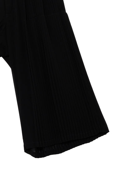 BLACK CHIFFON PLEATE PANTS