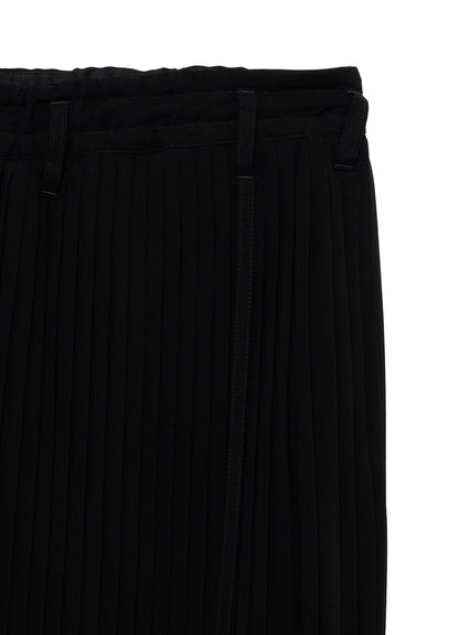 BLACK CHIFFON PLEATS SKIRT PANTS