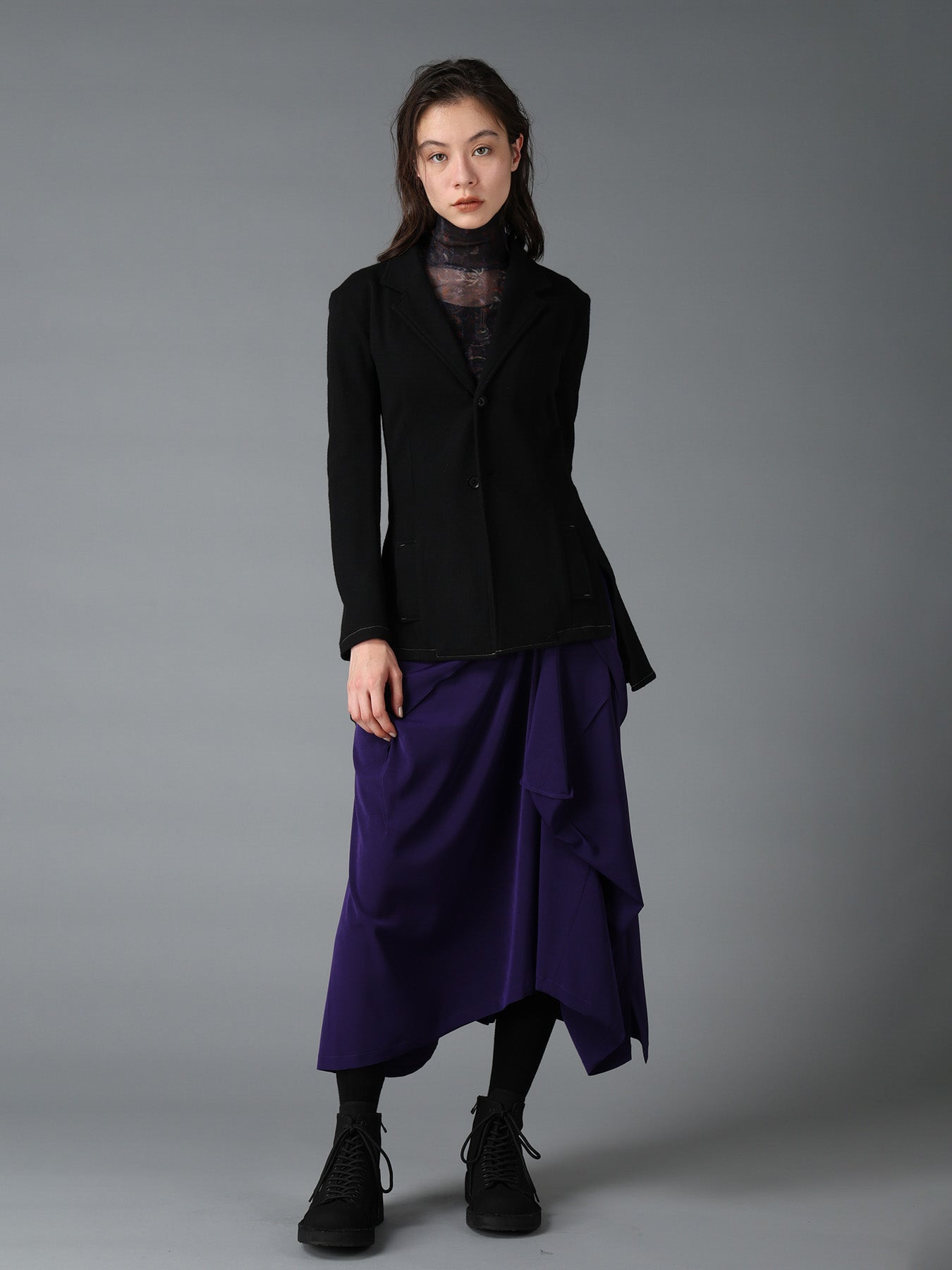 CREPE de CHINE SQUARE SKIRT