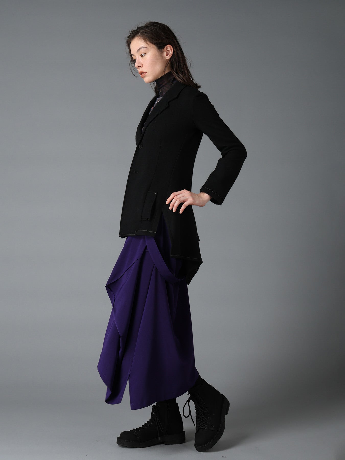 CREPE de CHINE SQUARE SKIRT