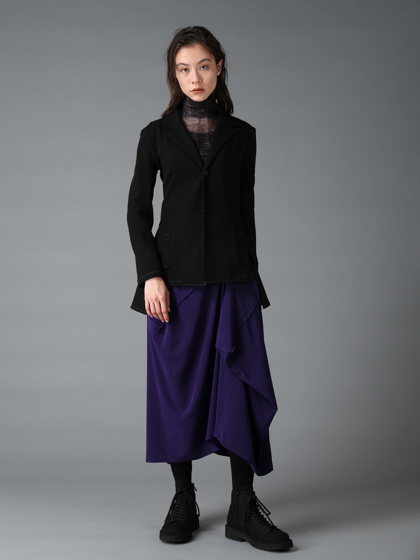 CREPE de CHINE SQUARE SKIRT