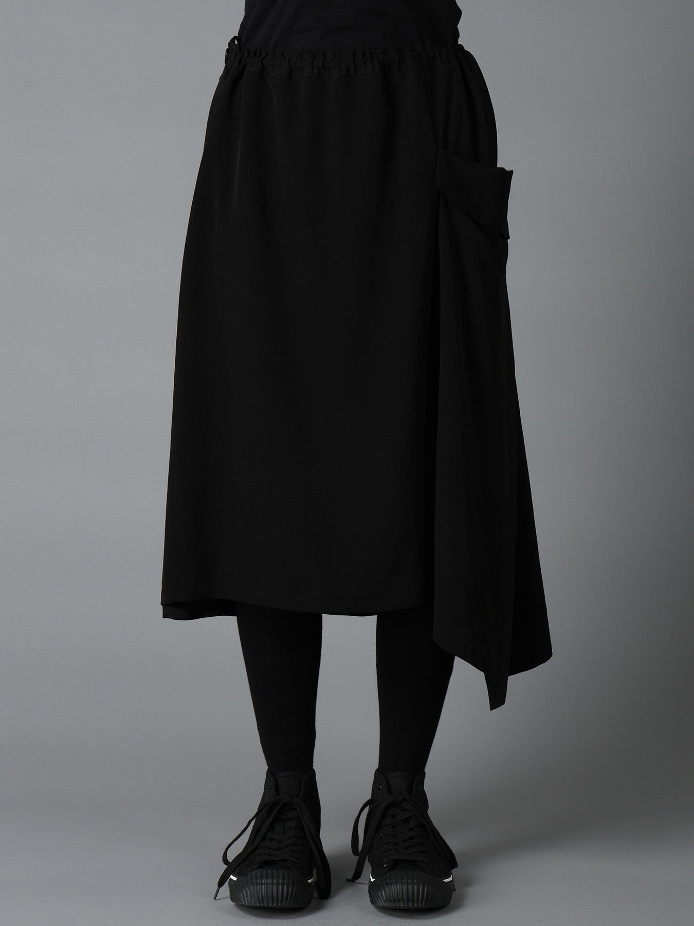 CREPE de CHINE LEFT DROP GATHER SKIRT