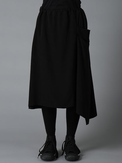 CREPE de CHINE LEFT DROP GATHER SKIRT