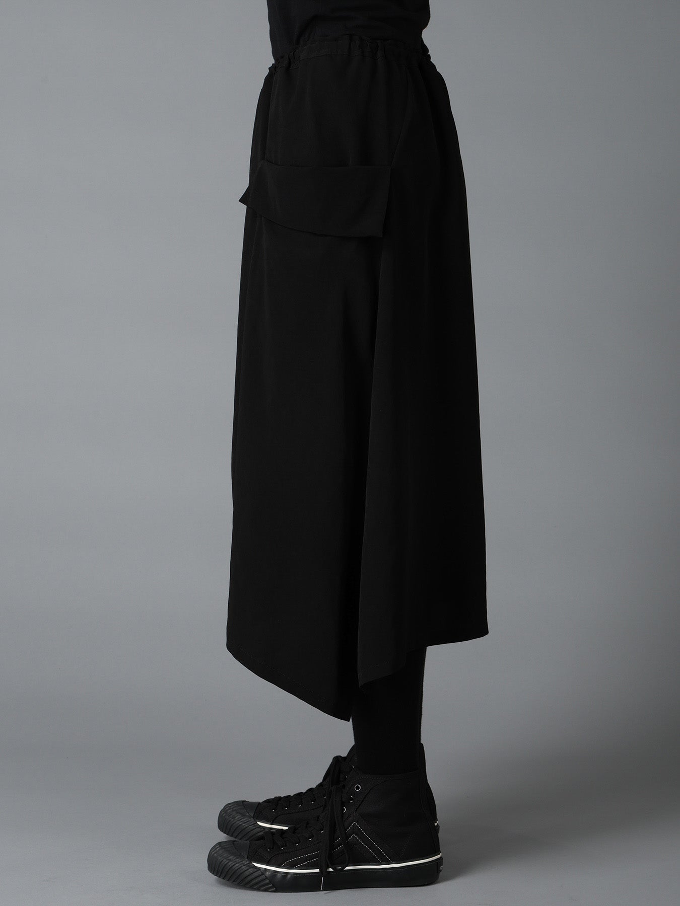 CREPE de CHINE LEFT DROP GATHER SKIRT