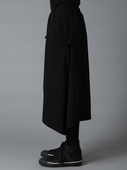 CREPE de CHINE LEFT DROP GATHER SKIRT