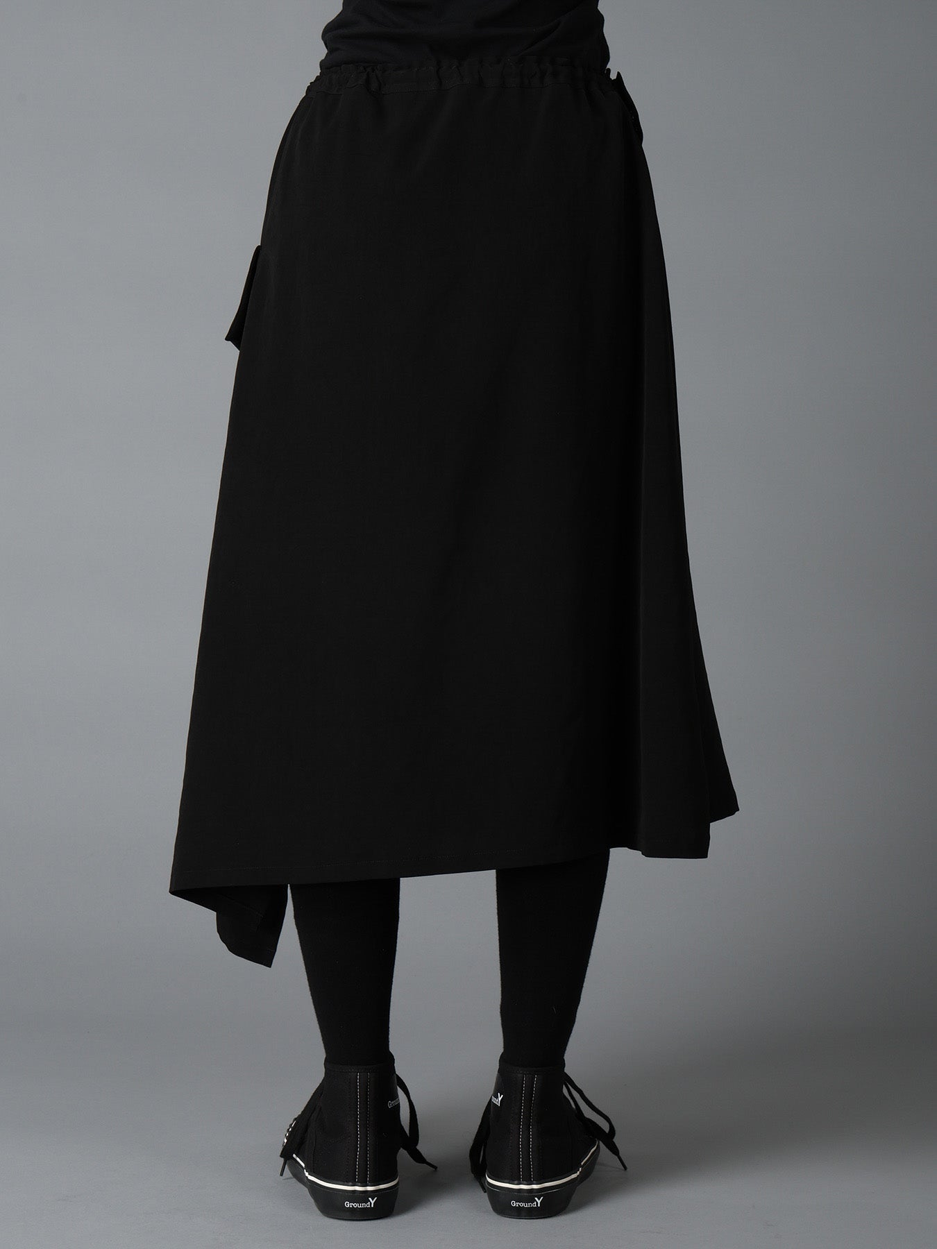 CREPE de CHINE LEFT DROP GATHER SKIRT