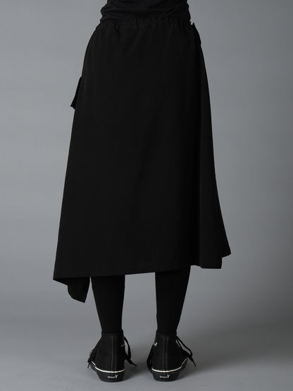 CREPE de CHINE LEFT DROP GATHER SKIRT