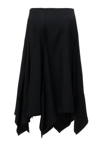 WOOL GABARDINE WRAP SKIRT