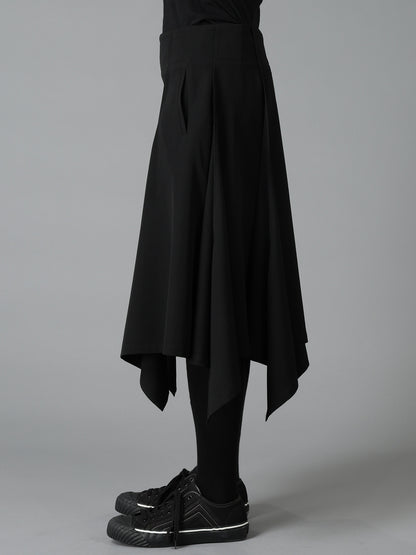 WOOL GABARDINE WRAP SKIRT