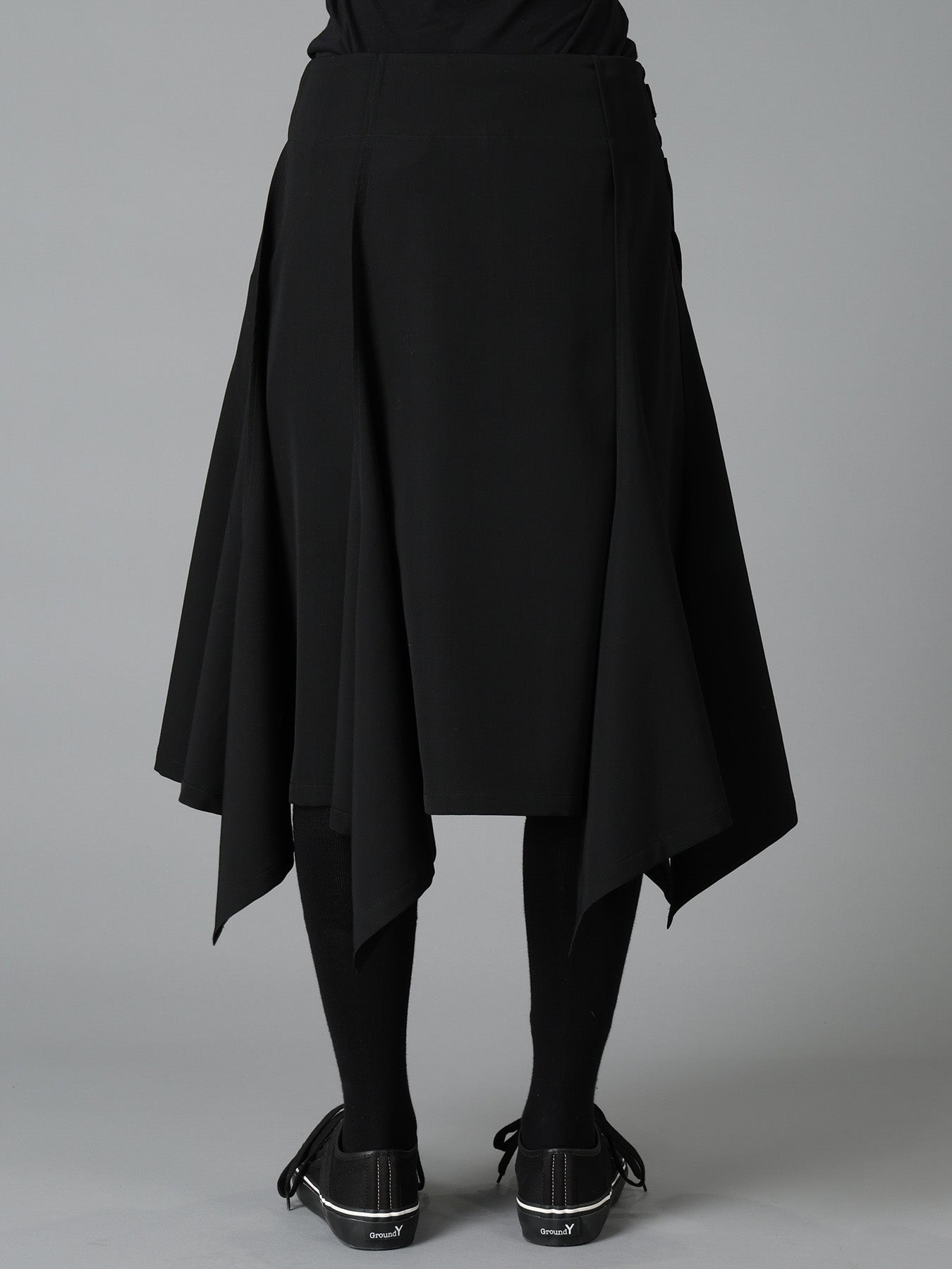 WOOL GABARDINE WRAP SKIRT