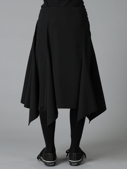 WOOL GABARDINE WRAP SKIRT
