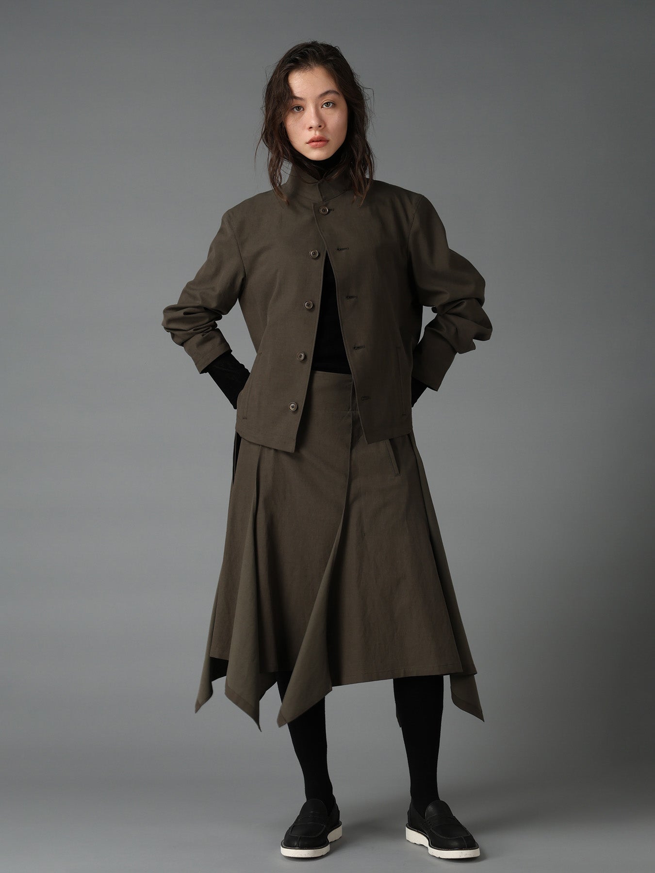 CELLULOSE COTTON BIO TWILL WRAP SKIRT