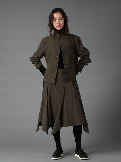CELLULOSE COTTON BIO TWILL WRAP SKIRT