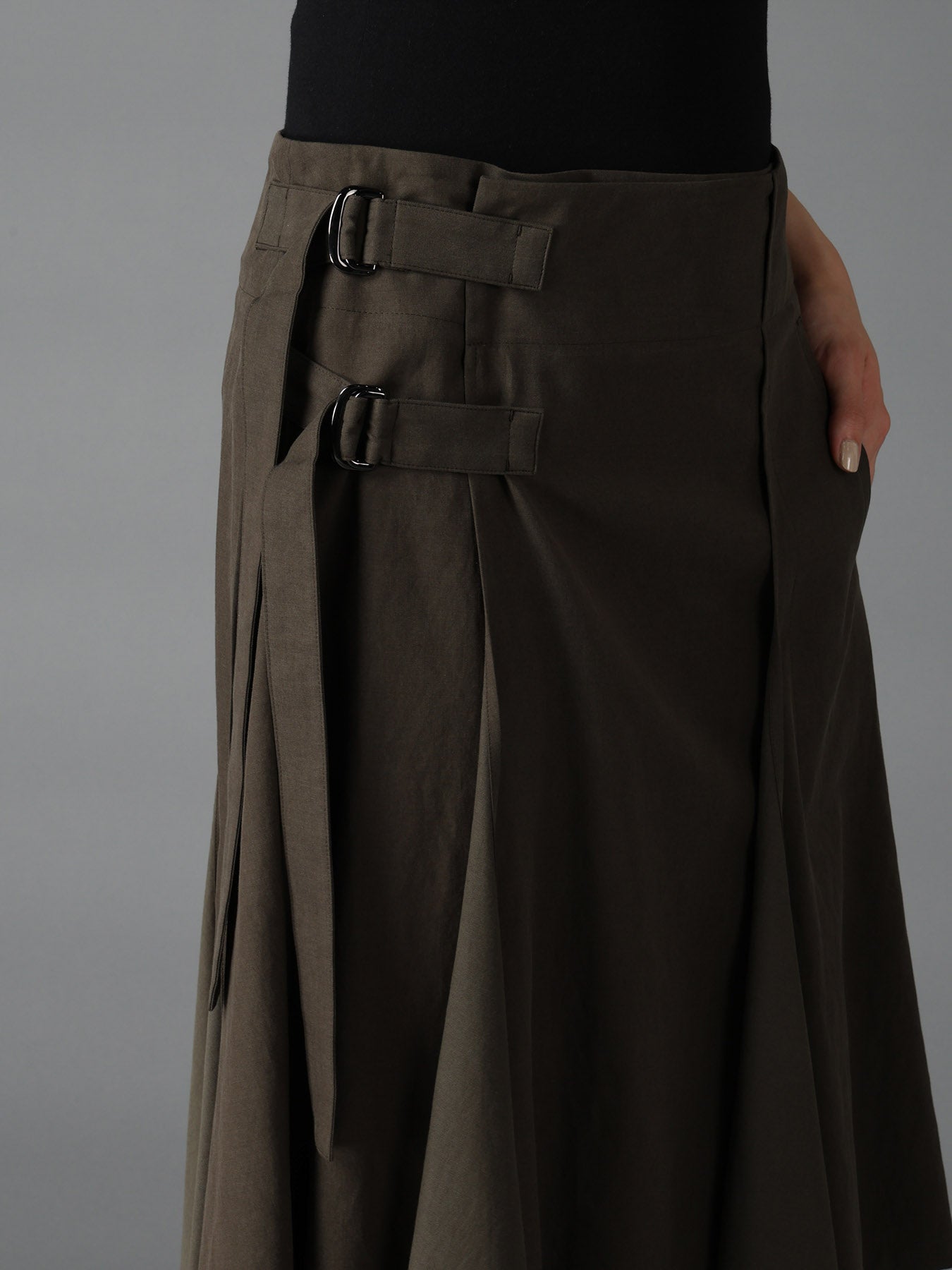 CELLULOSE COTTON BIO TWILL WRAP SKIRT