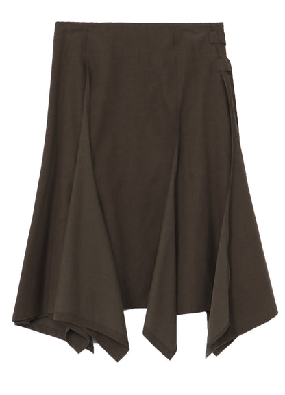 CELLULOSE COTTON BIO TWILL WRAP SKIRT
