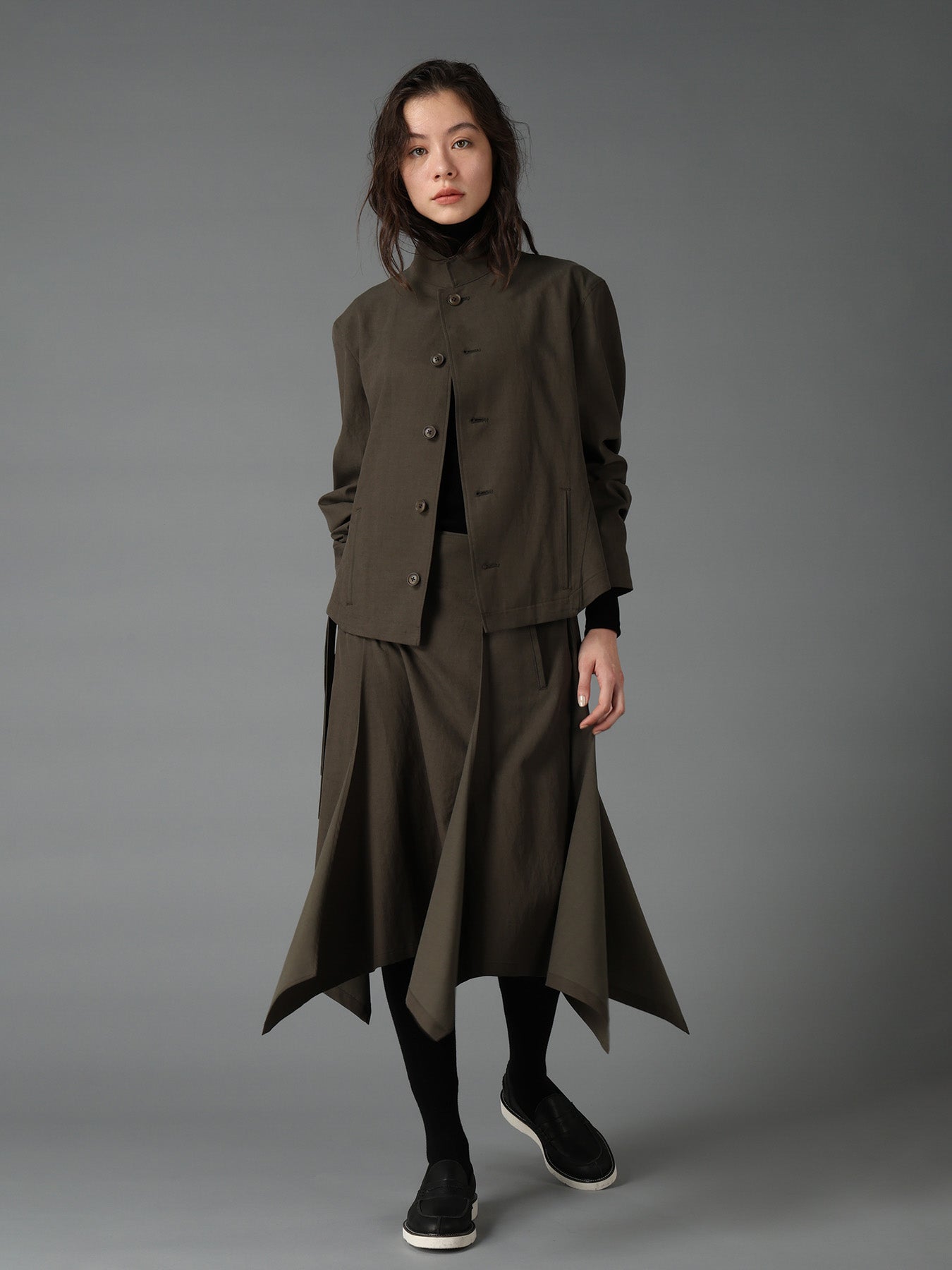 CELLULOSE COTTON BIO TWILL WRAP SKIRT