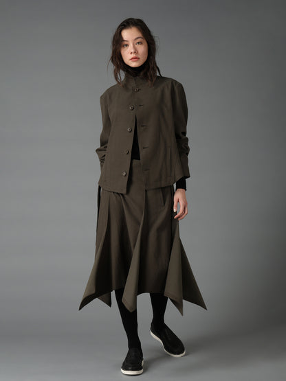 CELLULOSE COTTON BIO TWILL WRAP SKIRT