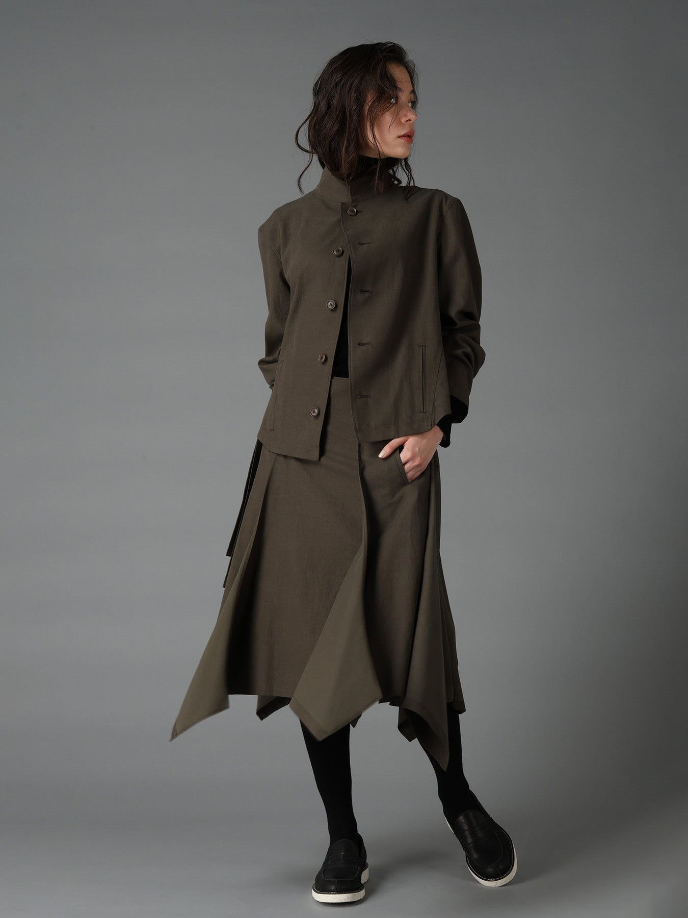 CELLULOSE COTTON BIO TWILL WRAP SKIRT