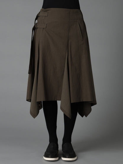 CELLULOSE COTTON BIO TWILL WRAP SKIRT