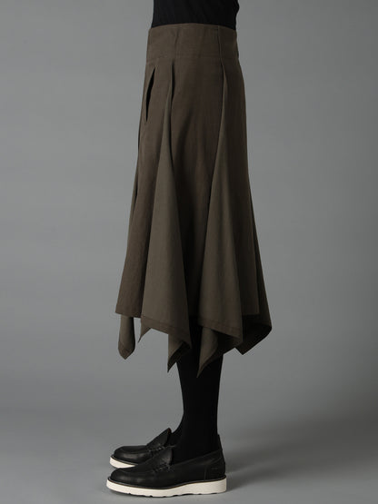 CELLULOSE COTTON BIO TWILL WRAP SKIRT
