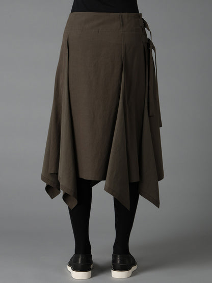 CELLULOSE COTTON BIO TWILL WRAP SKIRT