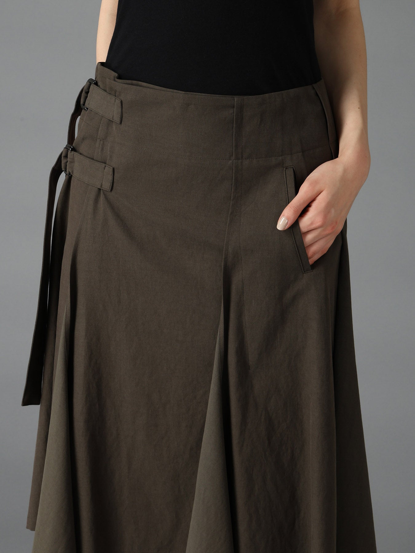 CELLULOSE COTTON BIO TWILL WRAP SKIRT