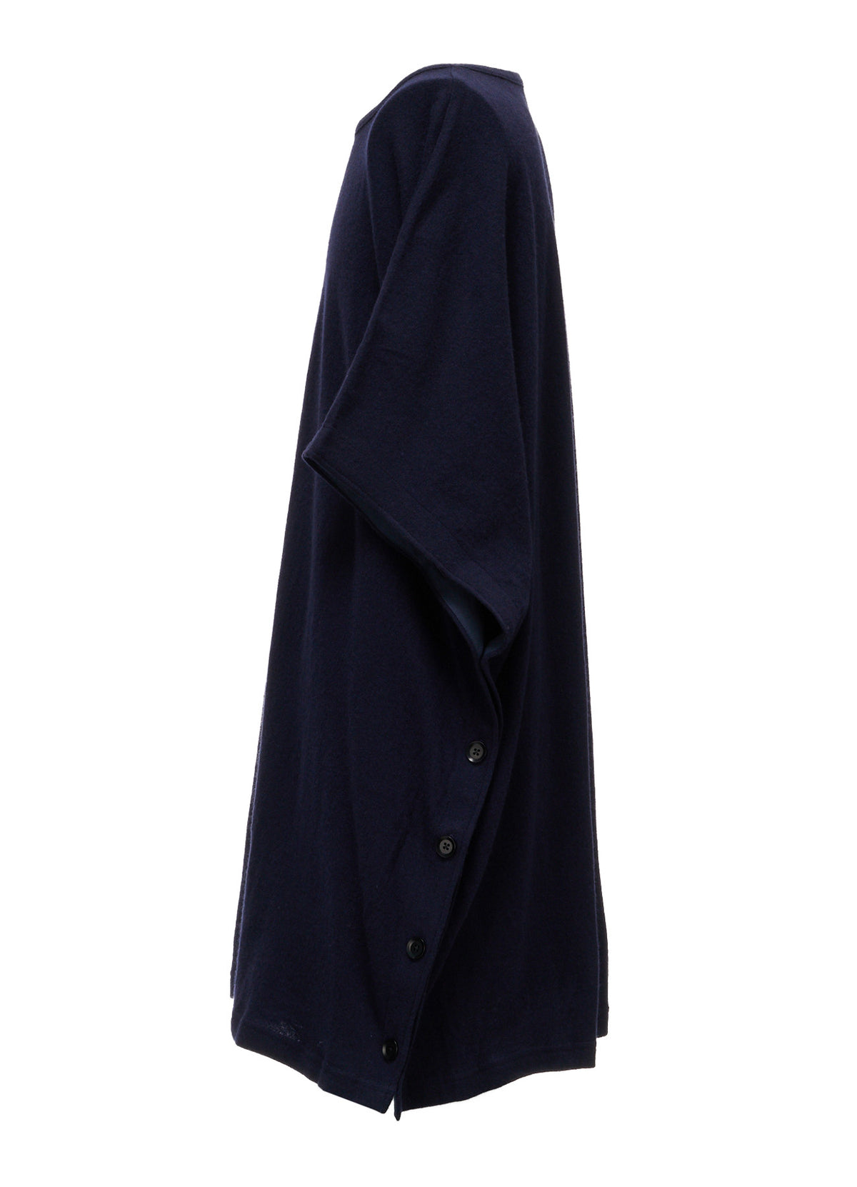 AIRY FEATHERY SIDE-BUTTON OVERSIZED SHORT-SLEEVE T-SHIRT
