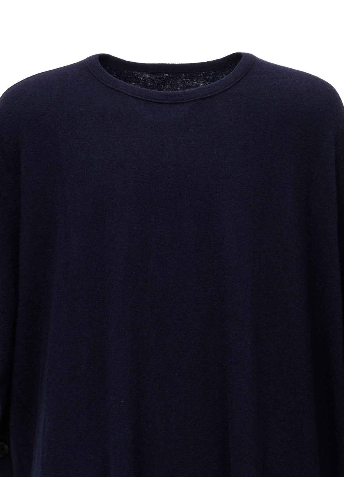 AIRY FEATHERY SIDE-BUTTON OVERSIZED SHORT-SLEEVE T-SHIRT