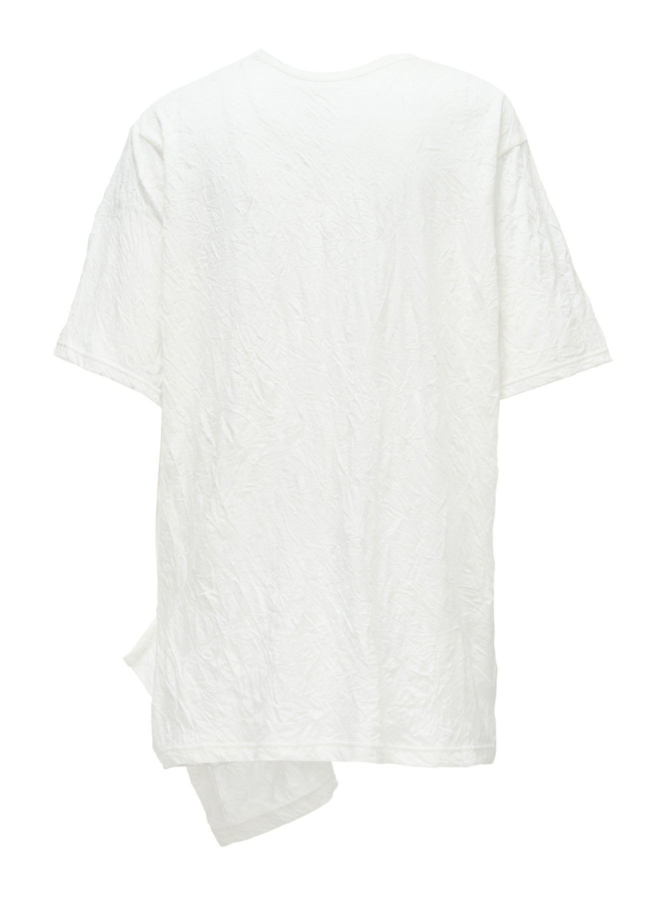 CATCH WASHER WRINKLE JERSEY LEFT SIDE CUT OUT SHORT SLEEVED T