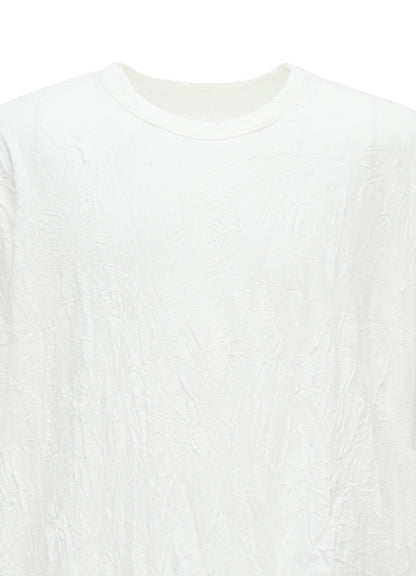 CATCH WASHER WRINKLE JERSEY LEFT SIDE CUT OUT SHORT SLEEVED T