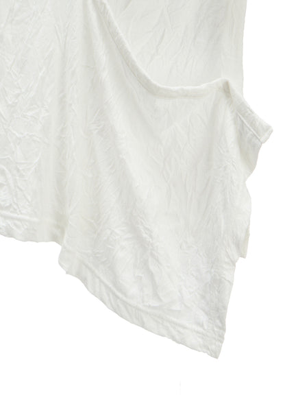 CATCH WASHER WRINKLE JERSEY LEFT SIDE CUT OUT SHORT SLEEVED T